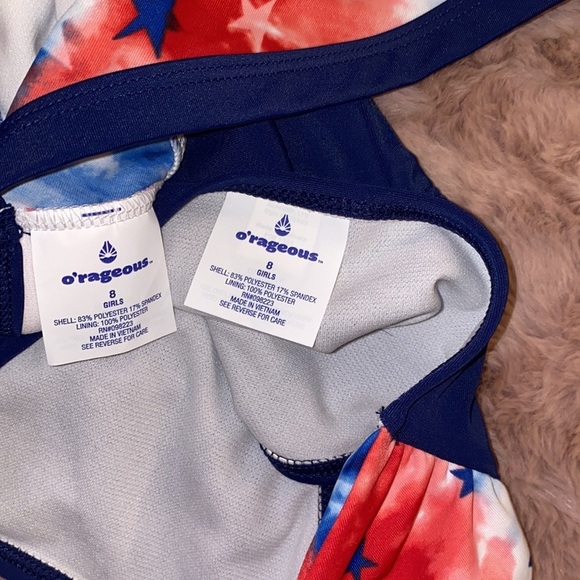 O’rageous red white & blue USA 🇺🇸 size 8 swimsuit bikini tie dye & stars​​ - Picture 7 of 9